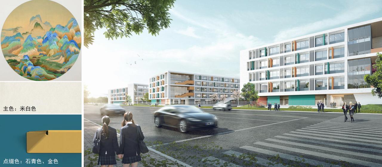 BIM建筑|折叠校园·苏州金堰路高中 / 简和建筑