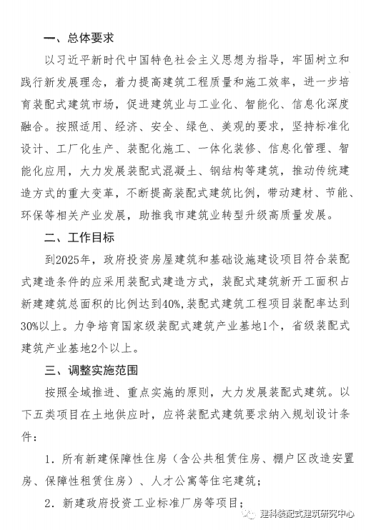 装配式政策|景德镇市印发关于进一步推进装配式建筑发展的实施意见