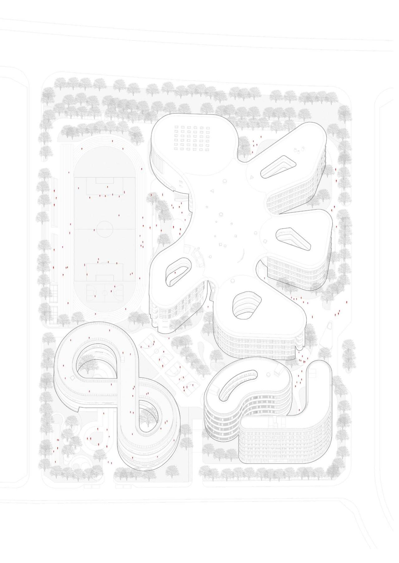 BIM建筑|海口江东寰岛实验学校 / 迹·建筑事务所