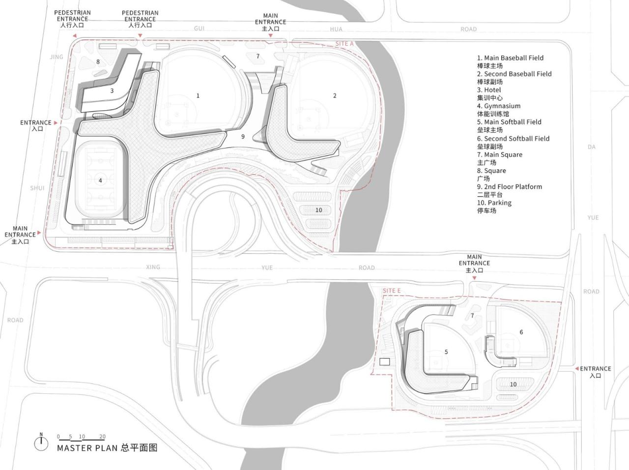 BIM建筑|杭州亚运会棒垒球体育文化中心 / 浙大院-建筑四院