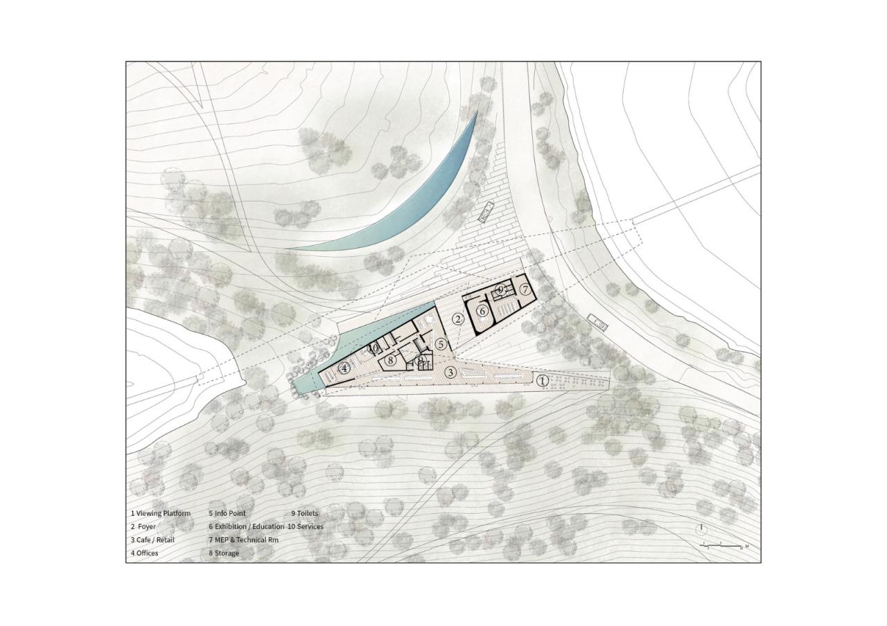 BIM建筑|展开叙事：世界遗产布特林特国家公园游客中心竞赛 / 隈研吾