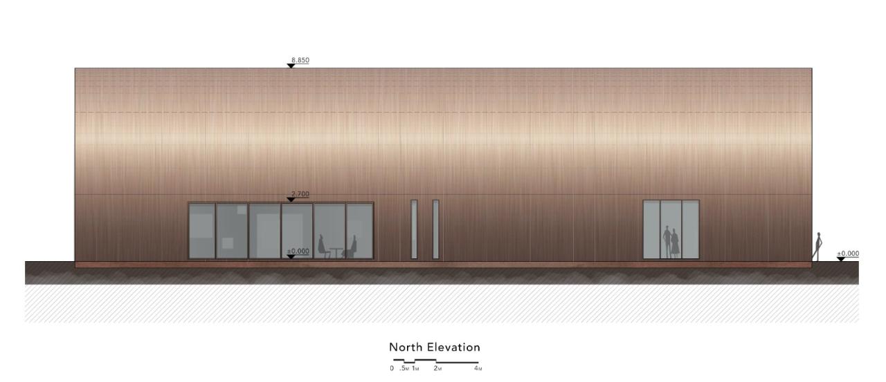 BIM建筑|全金属外壳：铜堡 / Wutopia Lab