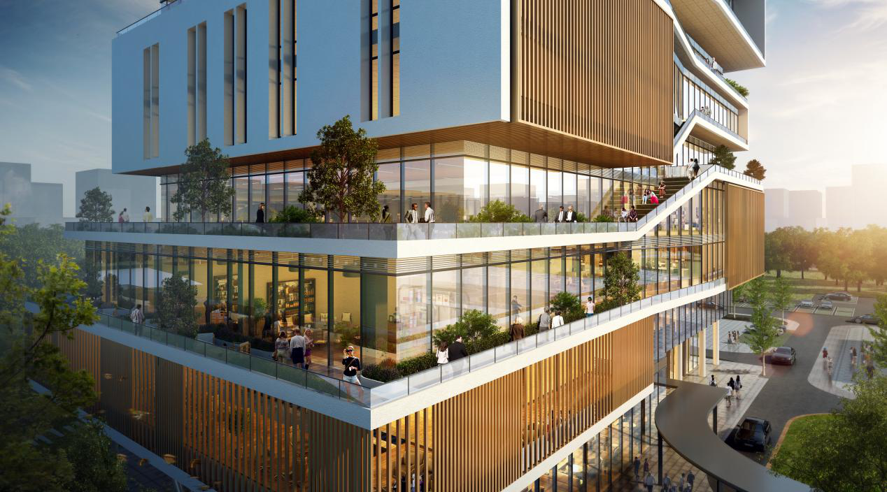 BIM建筑|立于水乡新区的精神堡垒：东莞水乡科创二期 / 森磊国际