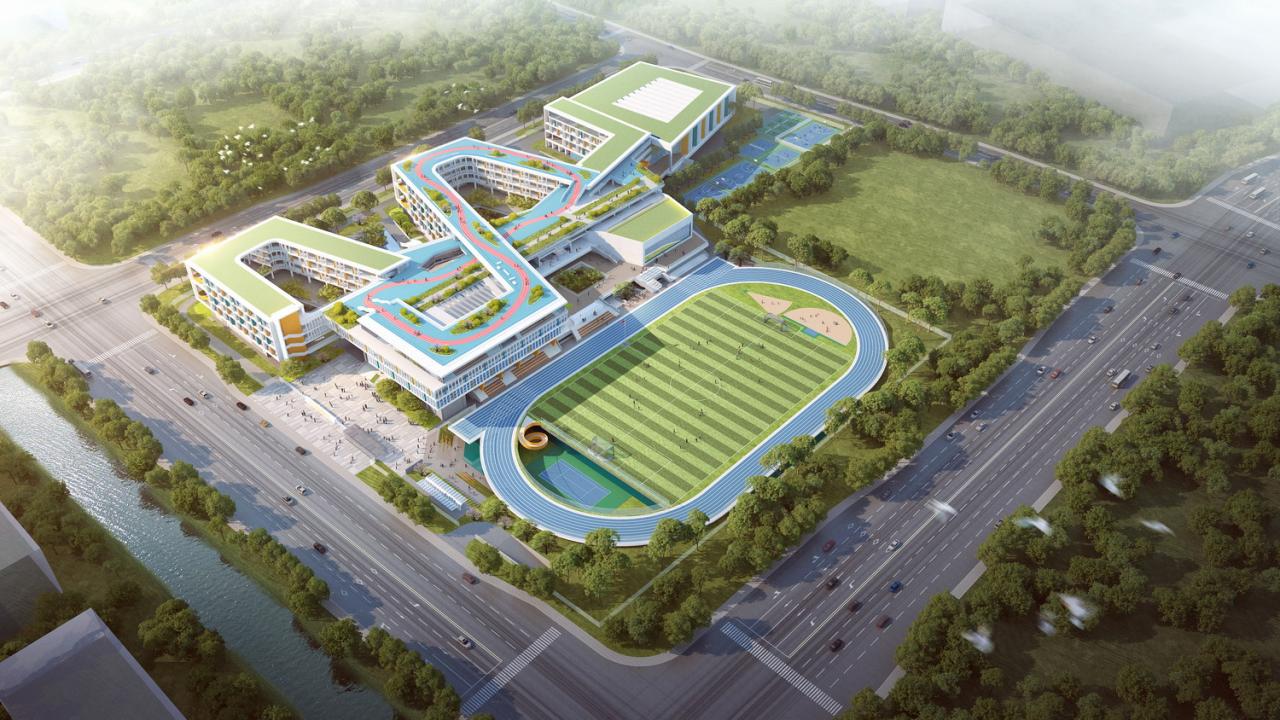 BIM建筑|折叠校园·苏州金堰路高中 / 简和建筑