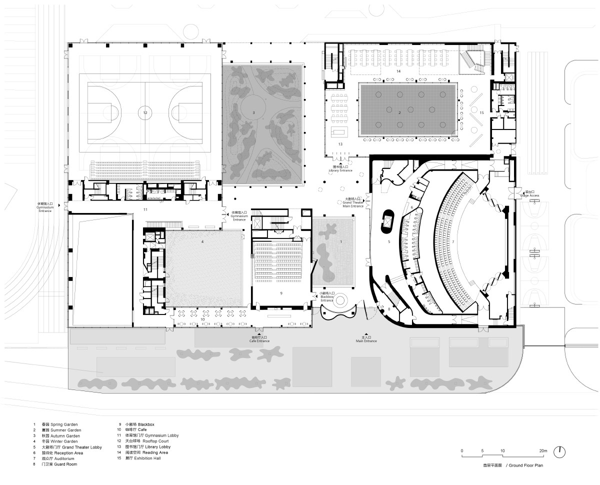 BIM建筑|山峰书院，苏州山峰双语学校文体中心 / OPEN 建筑事务所