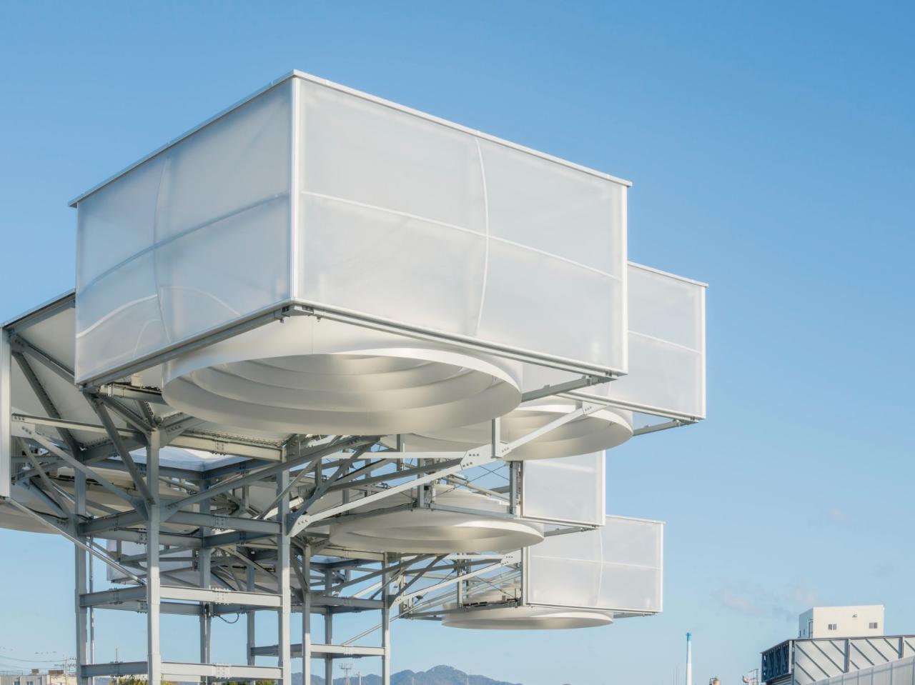 BIM建筑|“氢气”云，东亚合成德岛氢气站 / 森下建筑研究所