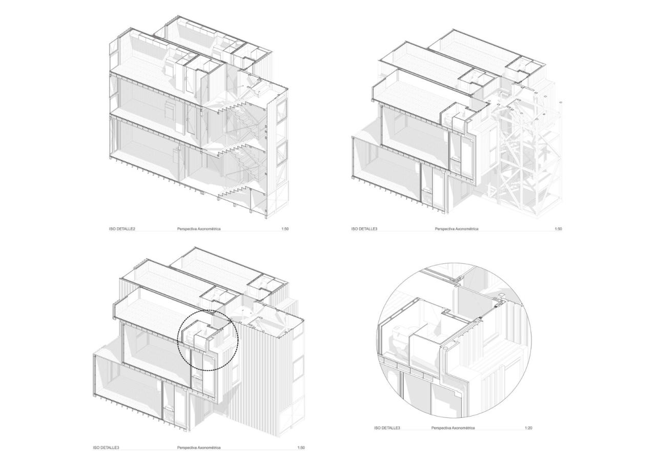BIM建筑|集装箱宿舍 / Ian Hsü + Gabriel Rudolphy