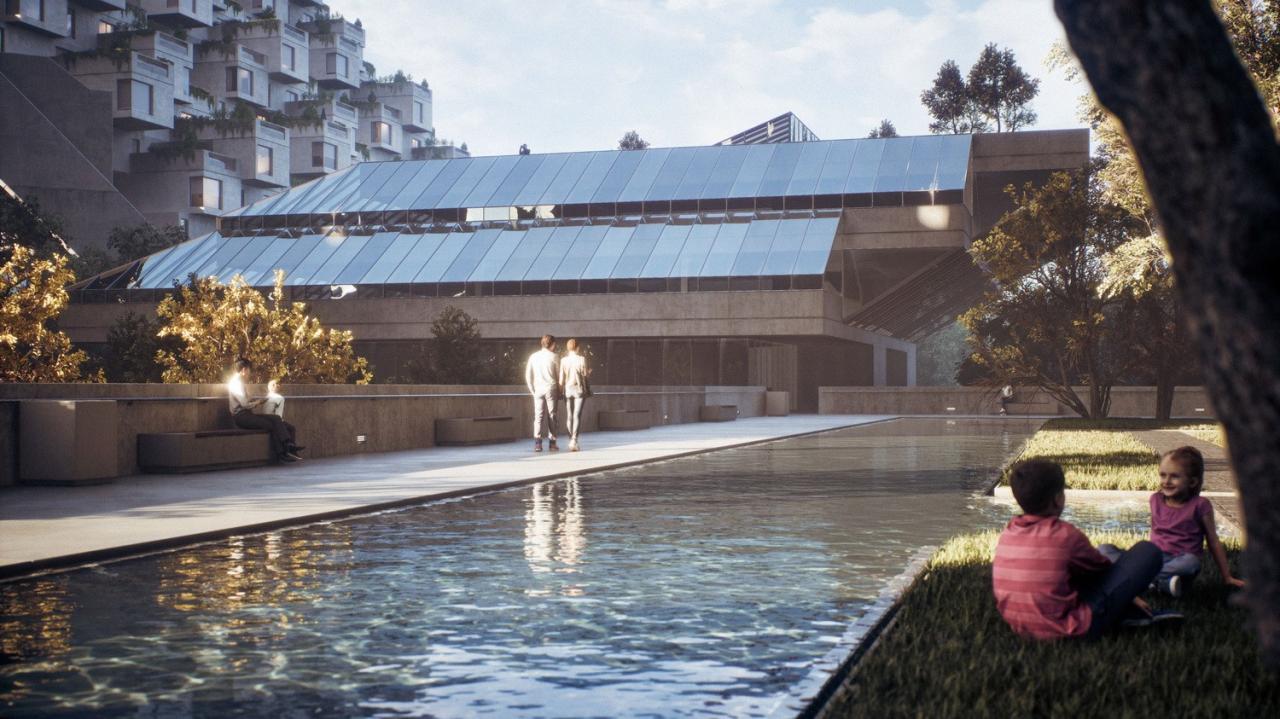 BIM建筑|数字科技重筑建筑理想： HILLSIDE，以虚幻引擎5与RealityCapture 重现栖息地67的最初愿景 / 萨夫迪建筑事务所