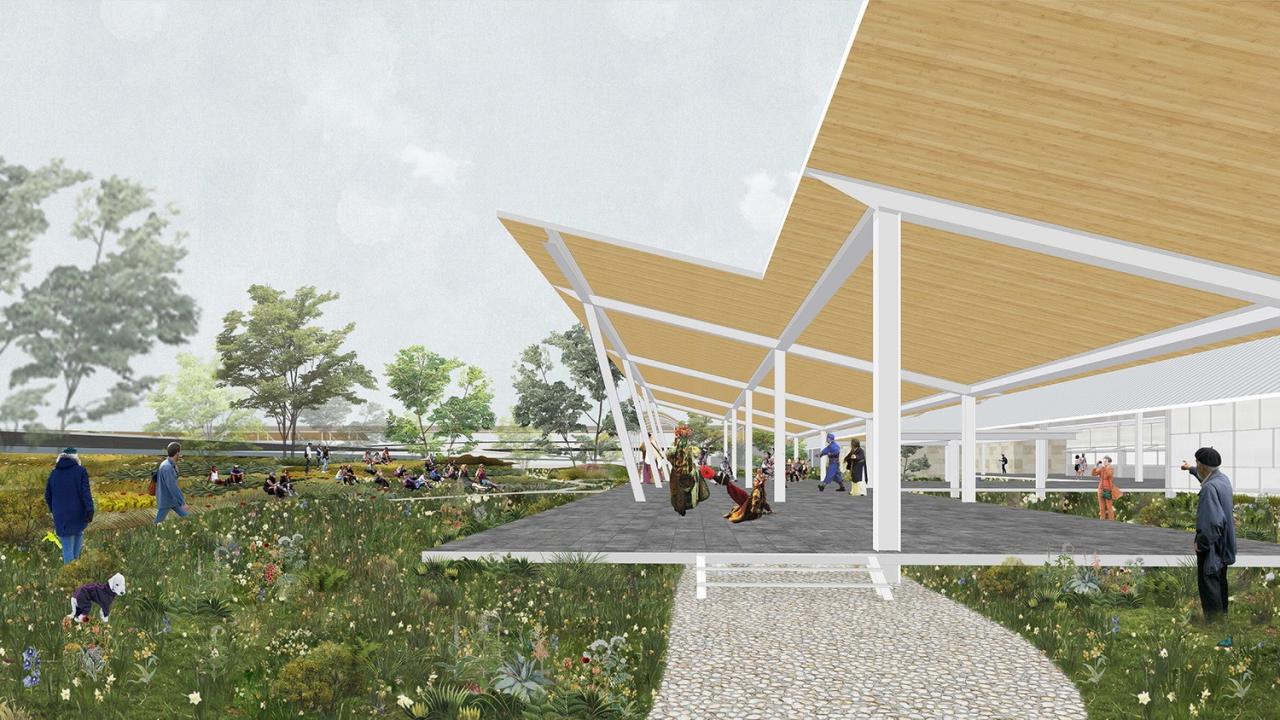 BIM建筑|瞬间公园 INSTANT PARK：甬台温高速公路改扩建工程院桥服务区设计方案 / 也似建筑