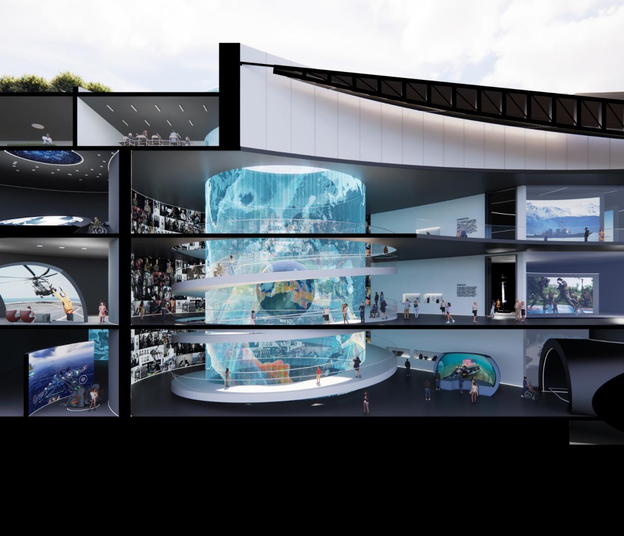 BIM建筑|美国海军新国家博物馆入围方案揭晓：Perkins&Will方案展示