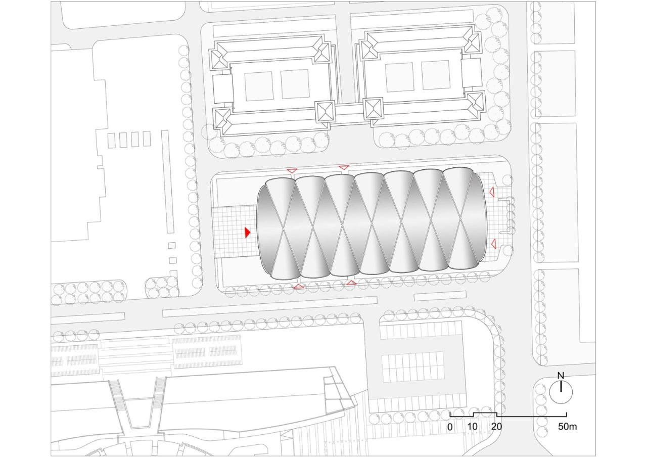 BIM建筑|东南大学游泳馆 / 周琦工作室