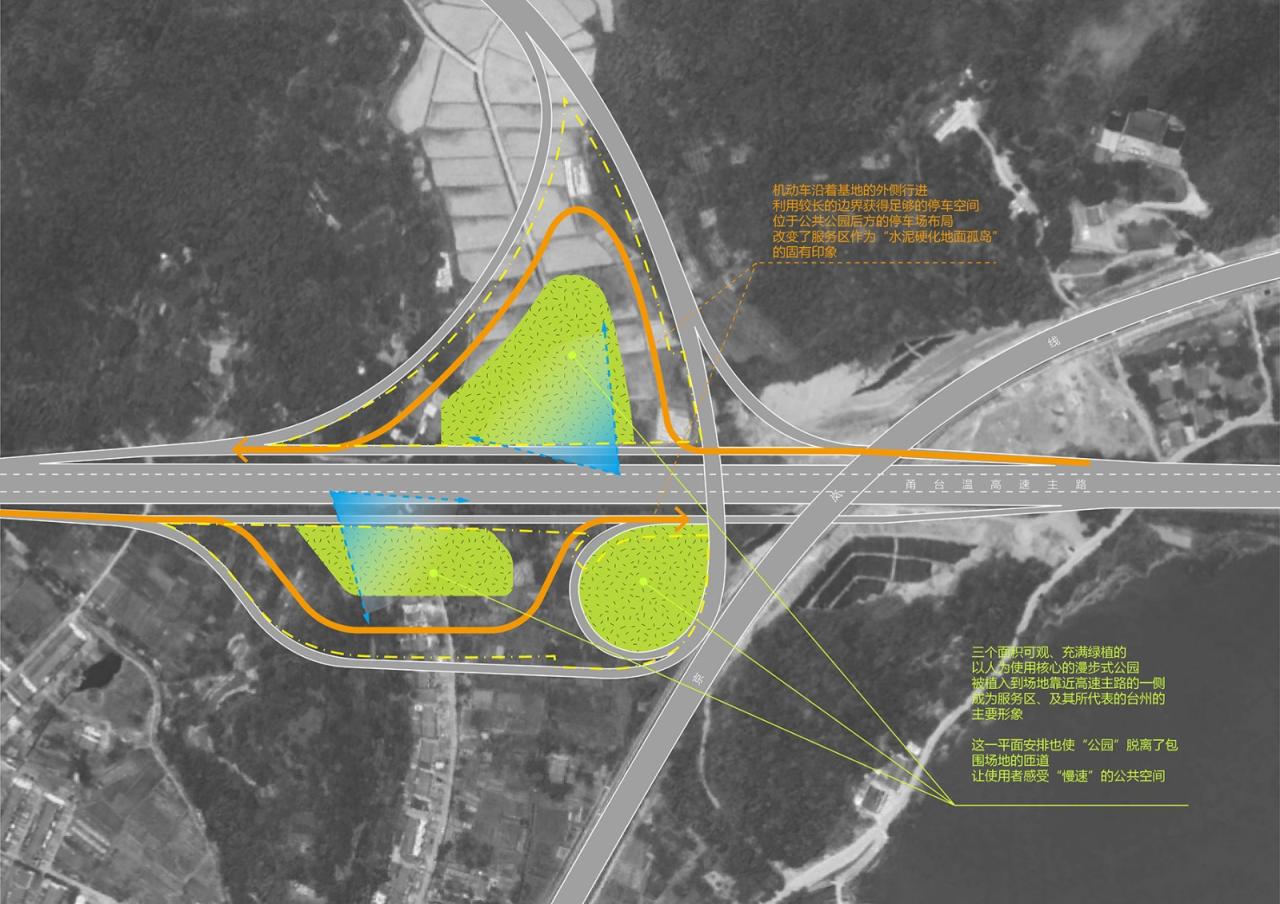 BIM建筑|瞬间公园 INSTANT PARK：甬台温高速公路改扩建工程院桥服务区设计方案 / 也似建筑