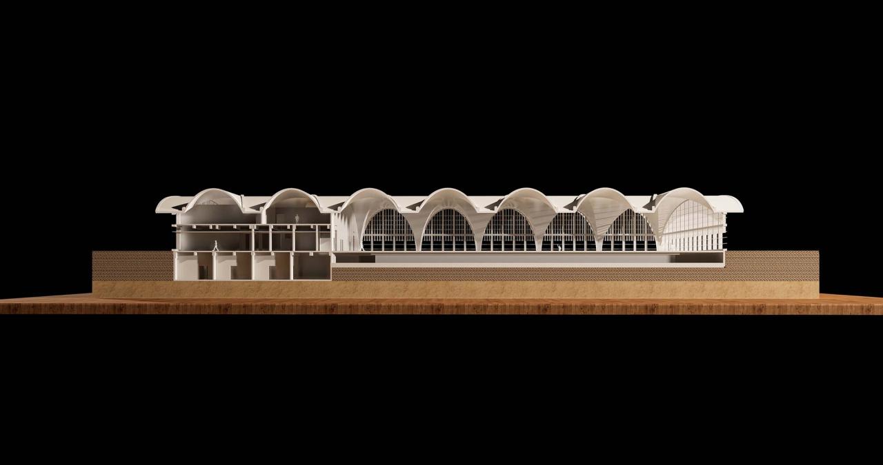 BIM建筑|东南大学游泳馆 / 周琦工作室