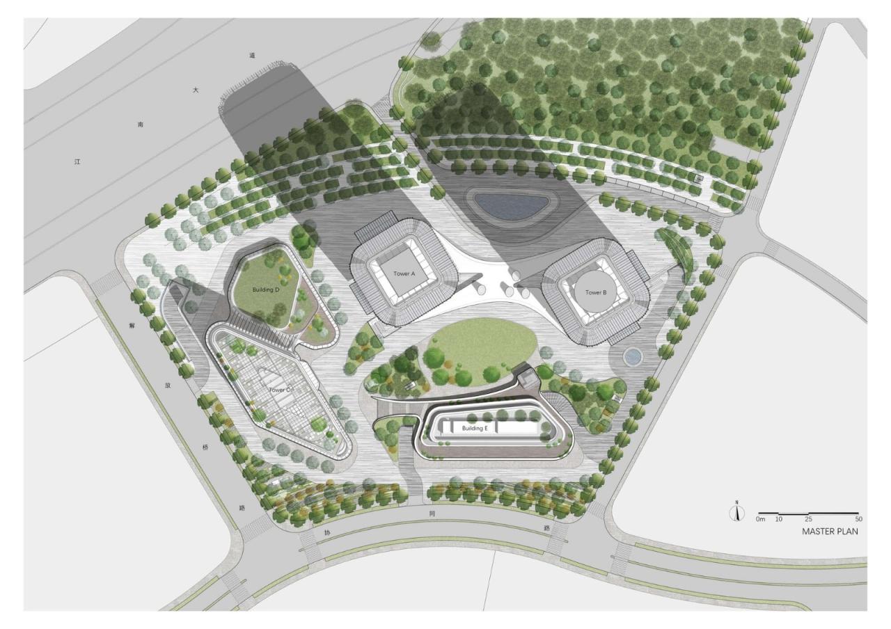 BIM建筑|钱江潮涌：杭州世茂智慧之门超高层城市综合体 / 姜平工作室