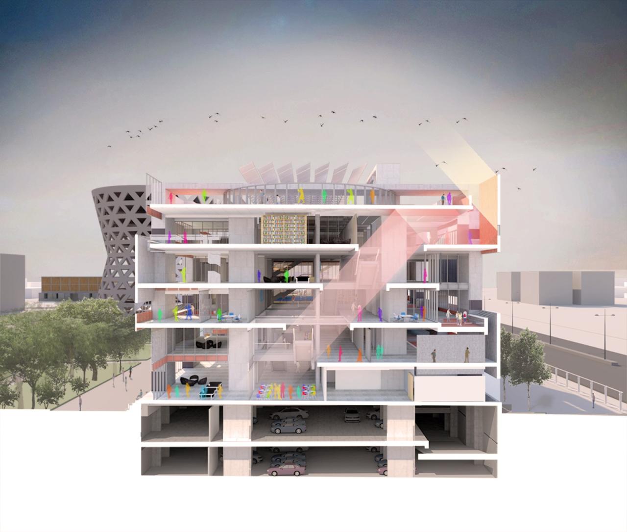 BIM建筑|艾哈迈达巴德大学中心 / Stephane Paumier Architects