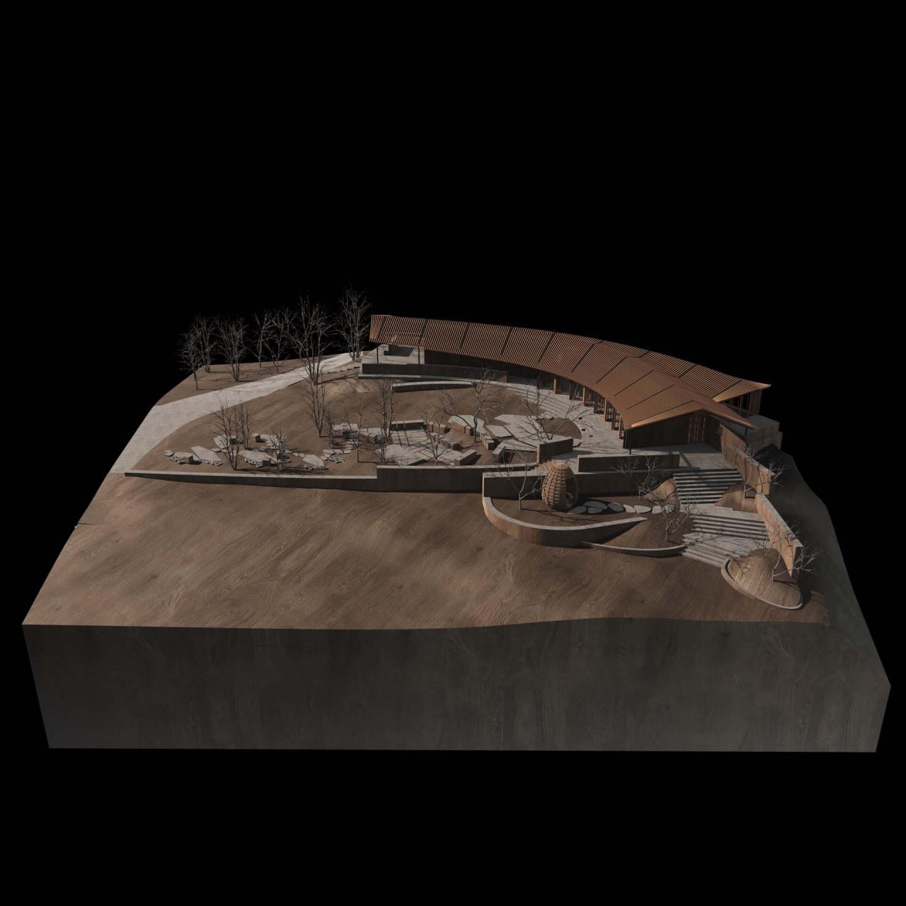 BIM建筑|咕咕来仪，大伾山悬崖驿站 / 繁星建筑工作室