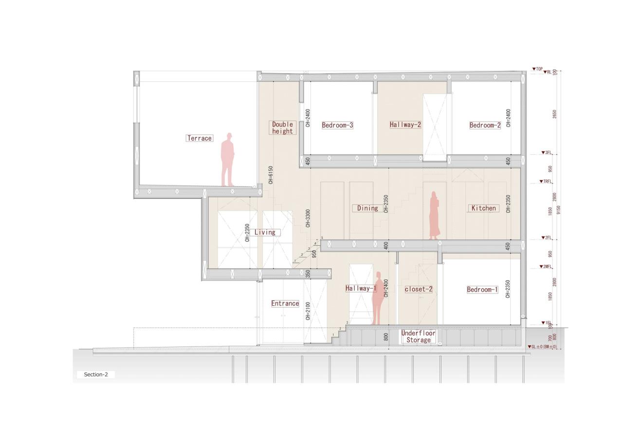 BIM建筑|错层悬挑结构，Shimouma住宅 / I.R.A.