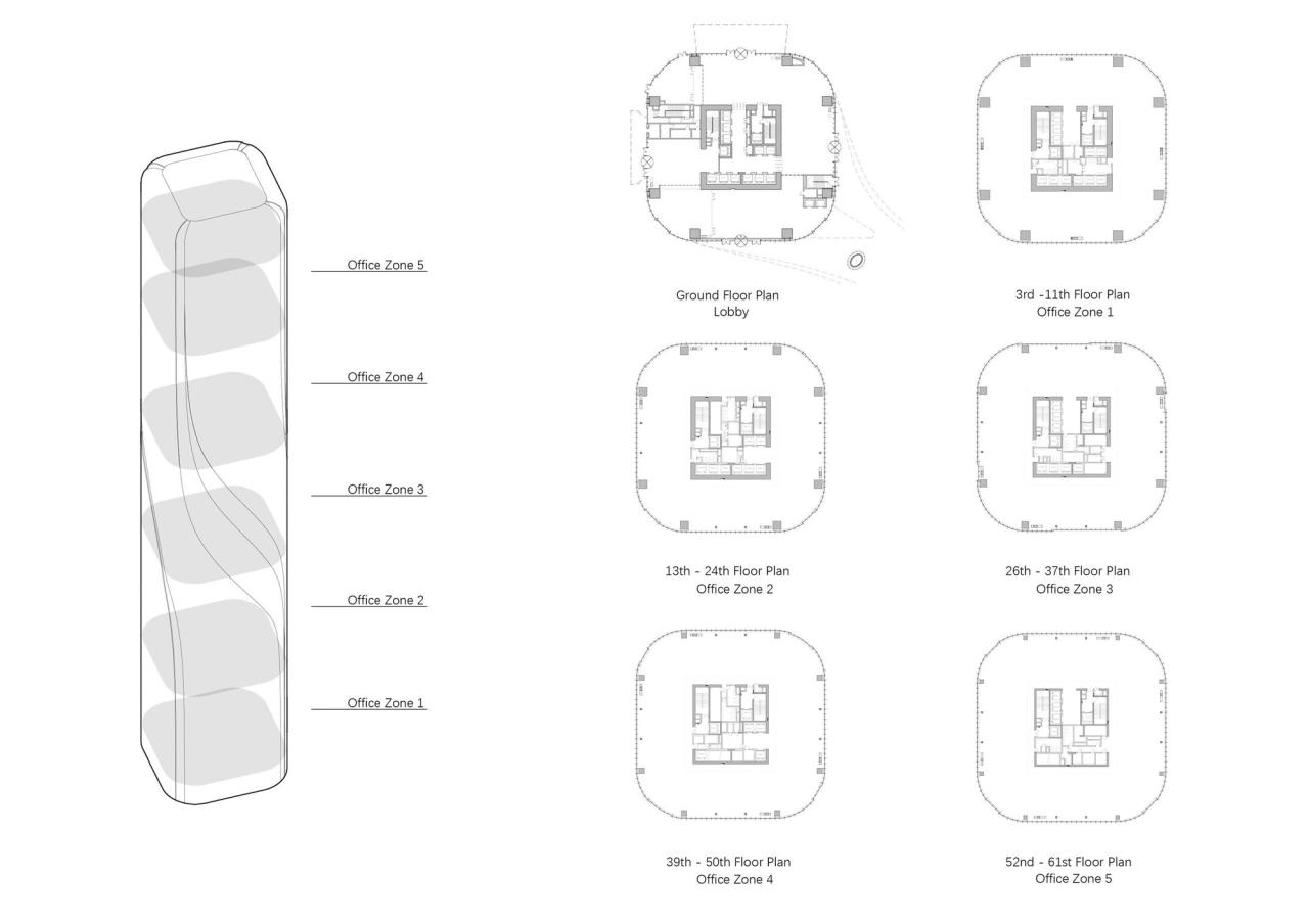 BIM建筑|钱江潮涌：杭州世茂智慧之门超高层城市综合体 / 姜平工作室