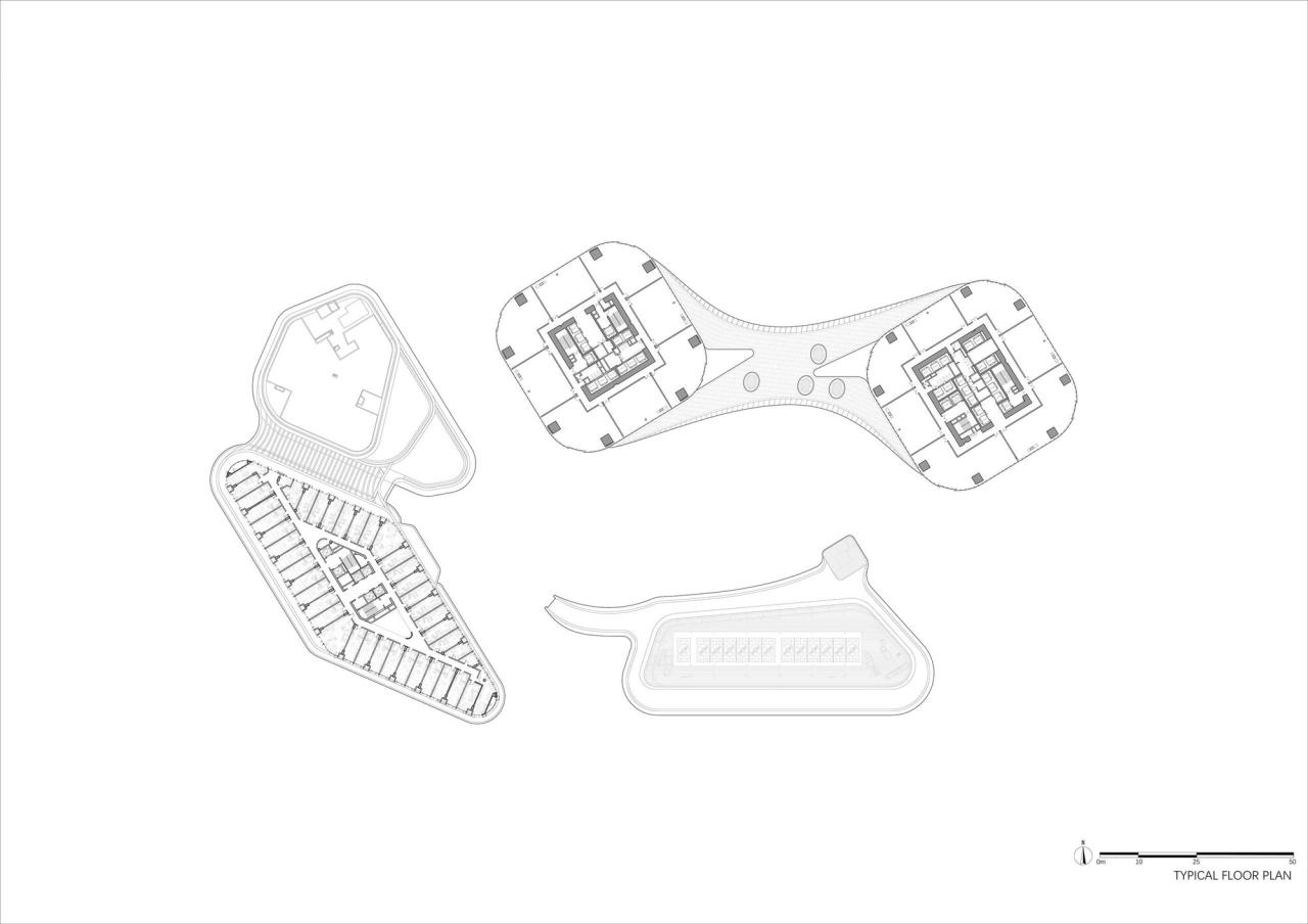 BIM建筑|钱江潮涌：杭州世茂智慧之门超高层城市综合体 / 姜平工作室