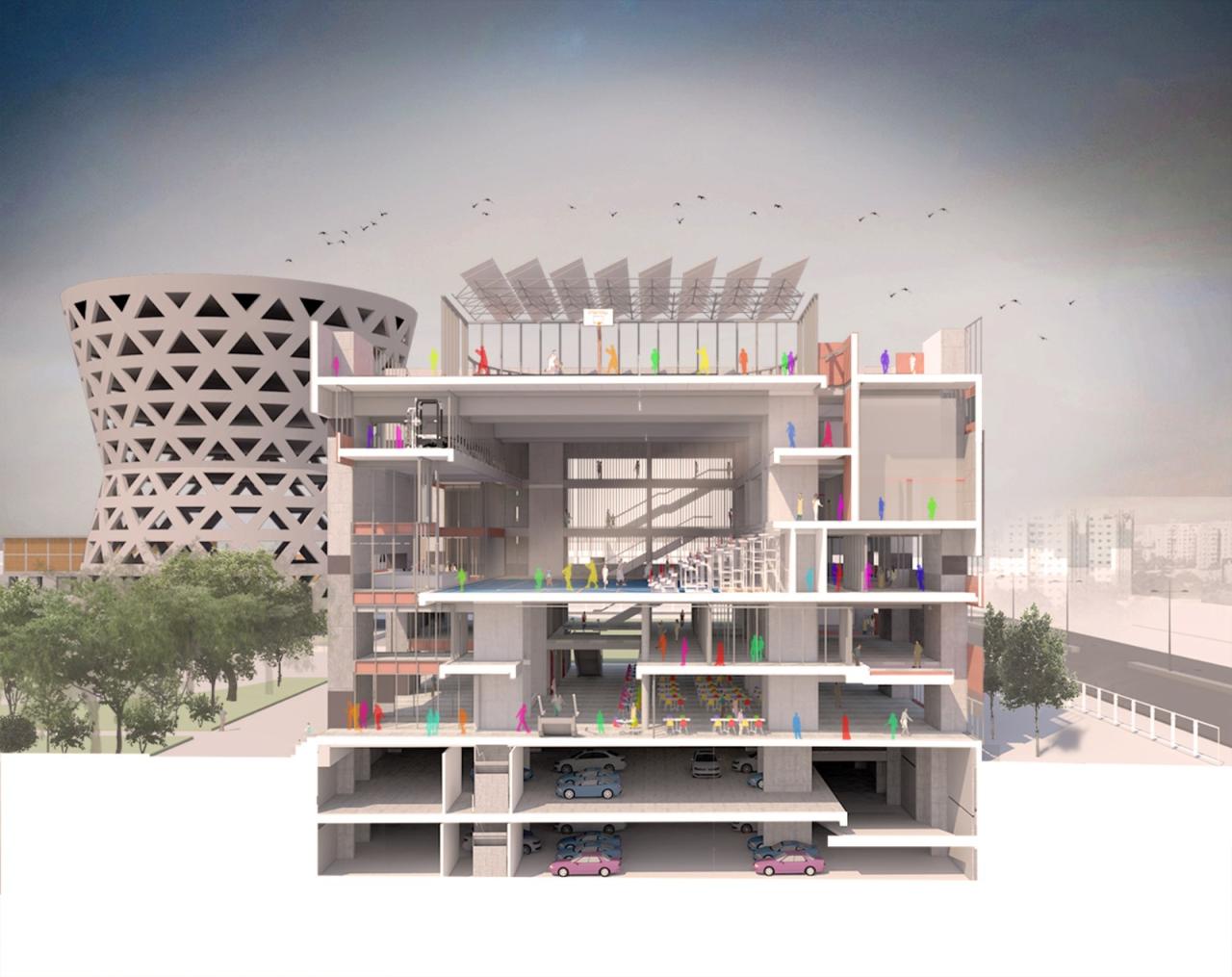 BIM建筑|艾哈迈达巴德大学中心 / Stephane Paumier Architects