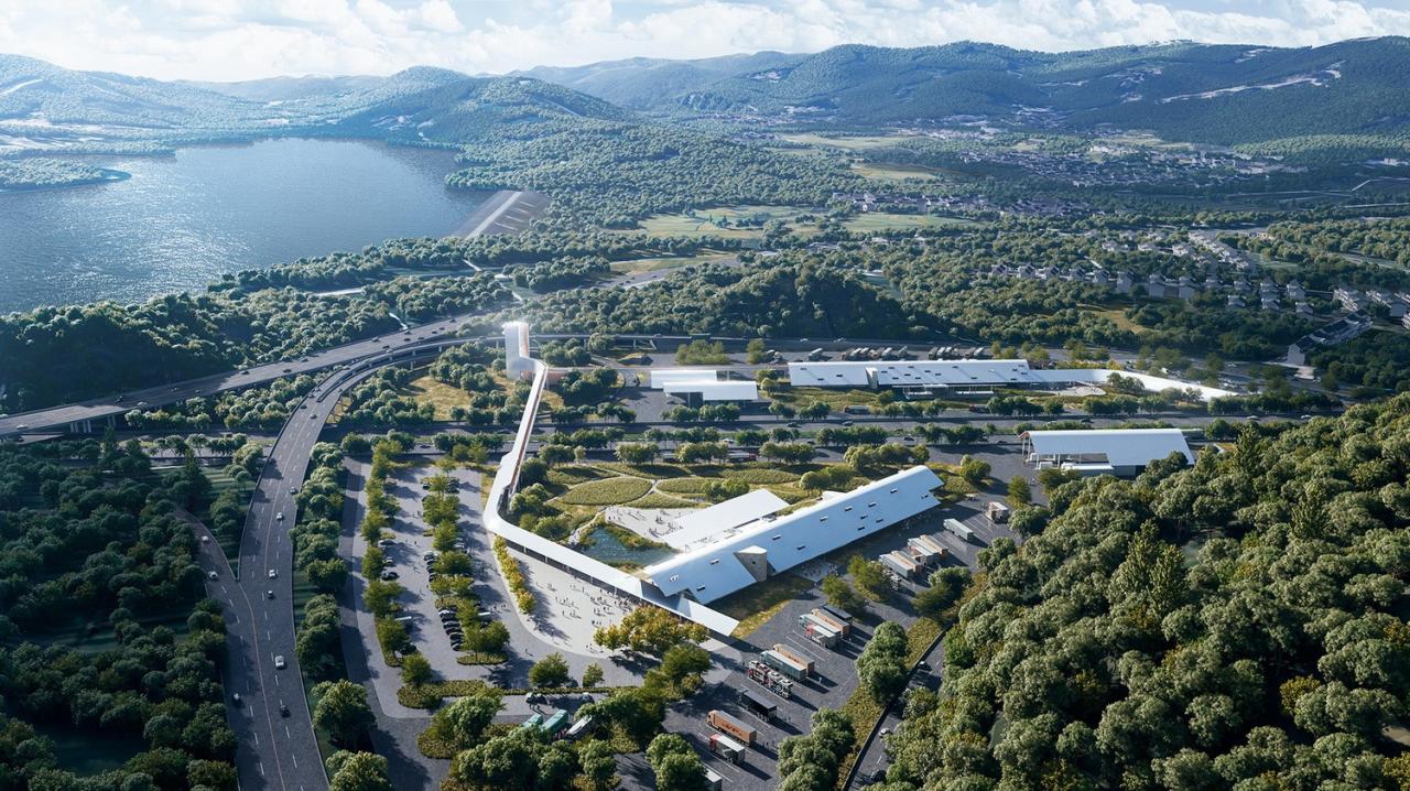 BIM建筑|瞬间公园 INSTANT PARK：甬台温高速公路改扩建工程院桥服务区设计方案 / 也似建筑