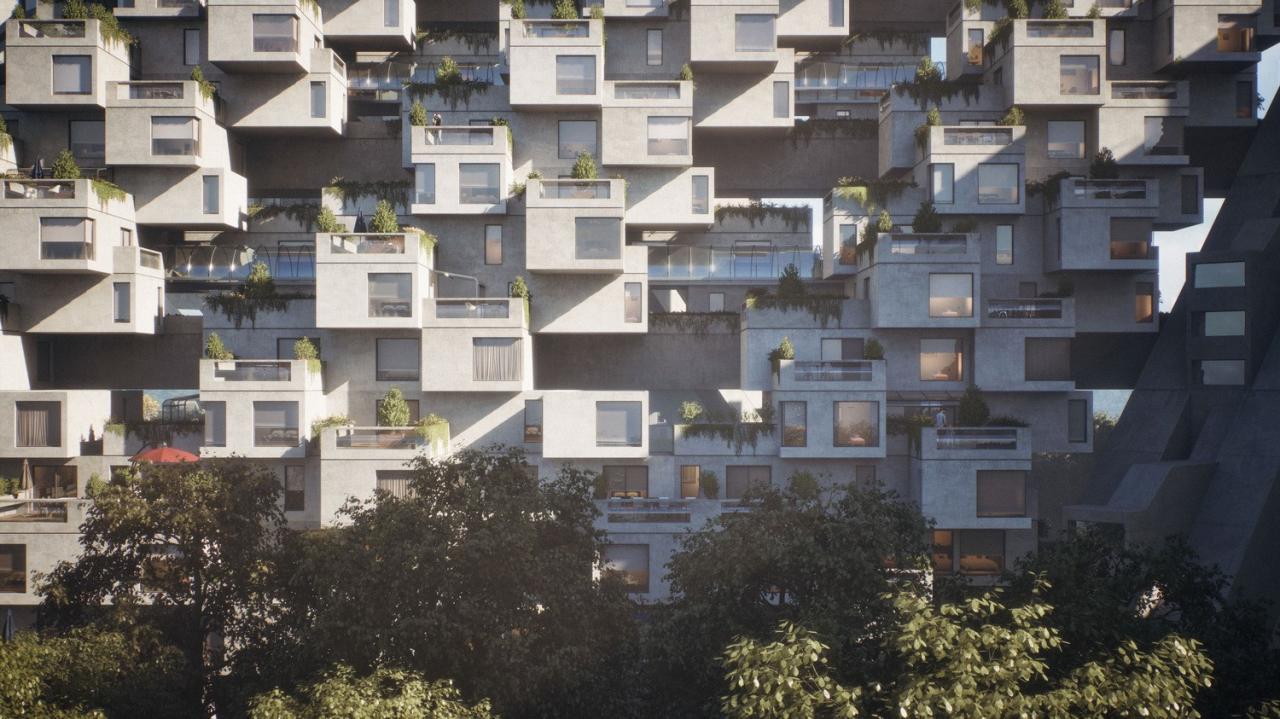 BIM建筑|数字科技重筑建筑理想： HILLSIDE，以虚幻引擎5与RealityCapture 重现栖息地67的最初愿景 / 萨夫迪建筑事务所