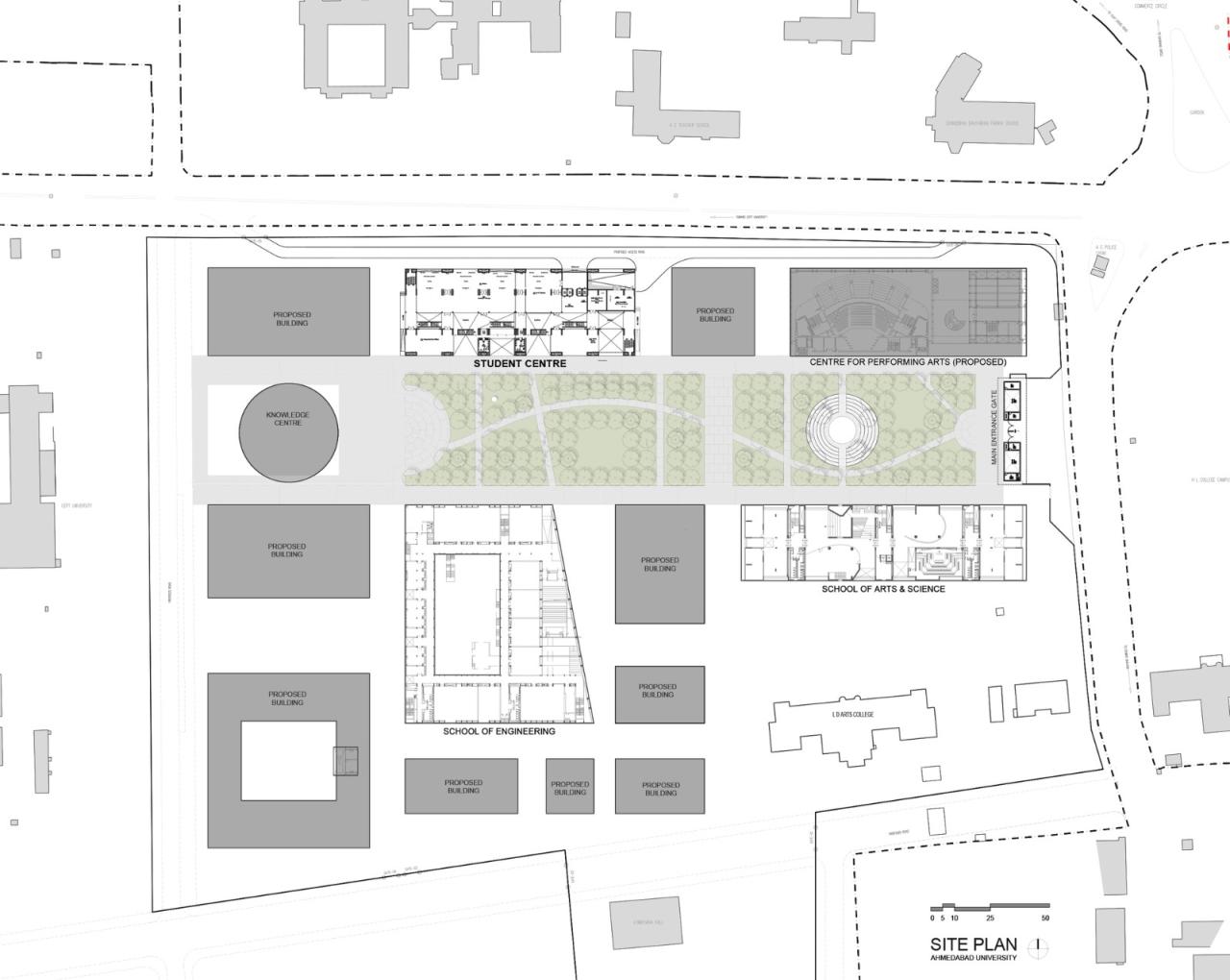 BIM建筑|艾哈迈达巴德大学中心 / Stephane Paumier Architects