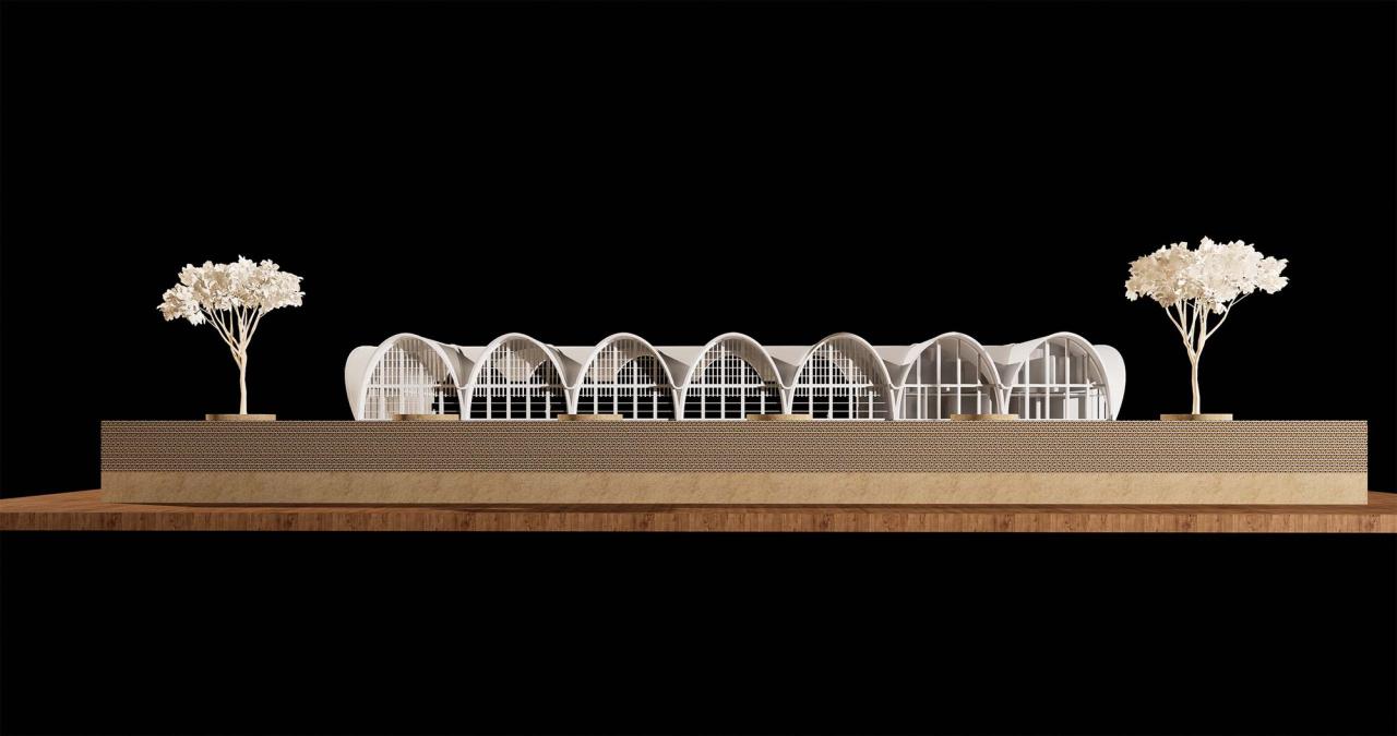 BIM建筑|东南大学游泳馆 / 周琦工作室