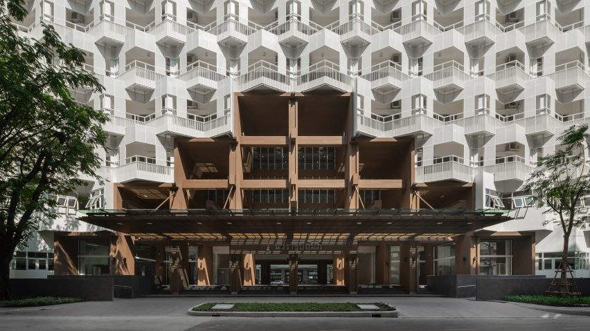 BIM建筑|泰国规划工作室设计立面曲折的公寓楼