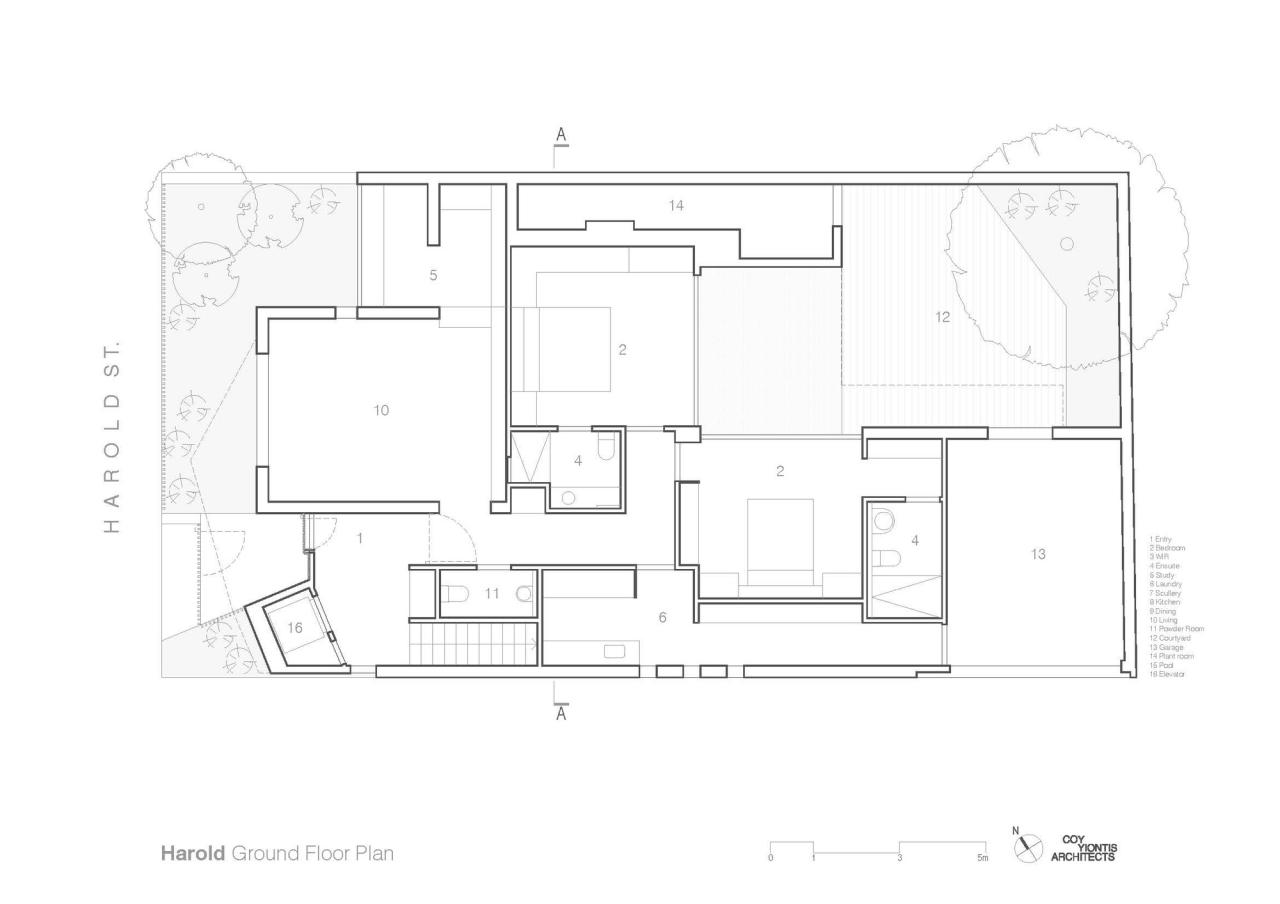BIM建筑|戏剧化结构，哈洛德住宅 / Coy Yiontis Architects