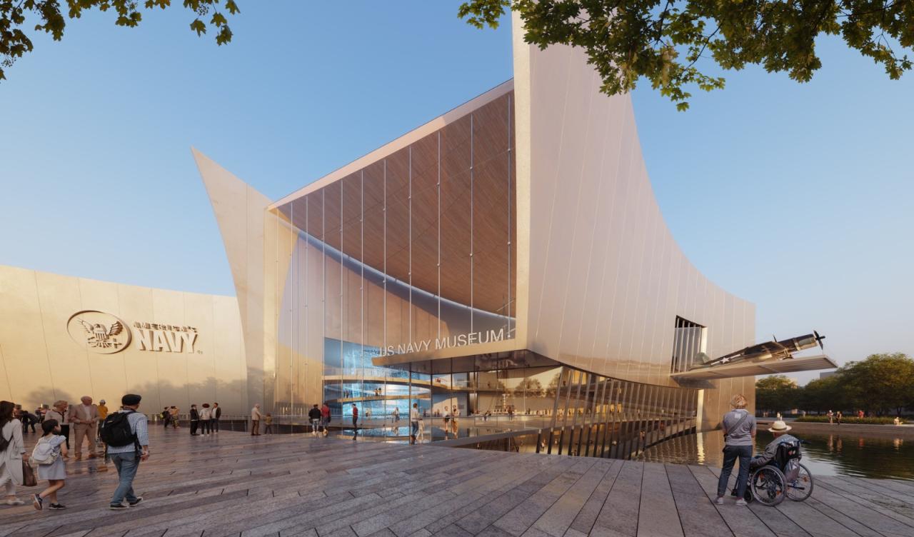 BIM建筑|美国海军新国家博物馆入围方案揭晓：Perkins&Will方案展示