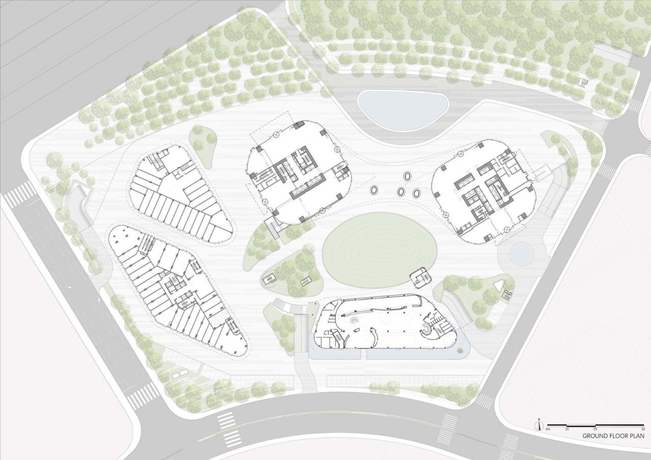BIM建筑|钱江潮涌：杭州世茂智慧之门超高层城市综合体 / 姜平工作室