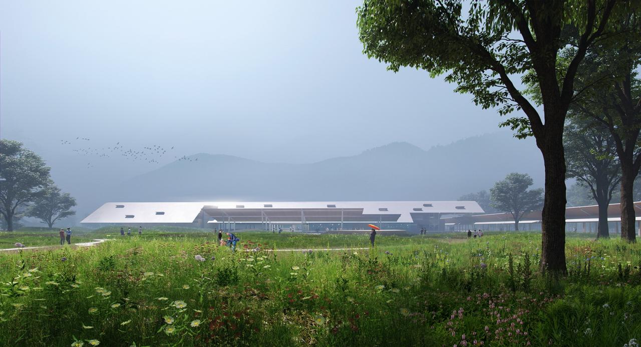 BIM建筑|瞬间公园 INSTANT PARK：甬台温高速公路改扩建工程院桥服务区设计方案 / 也似建筑