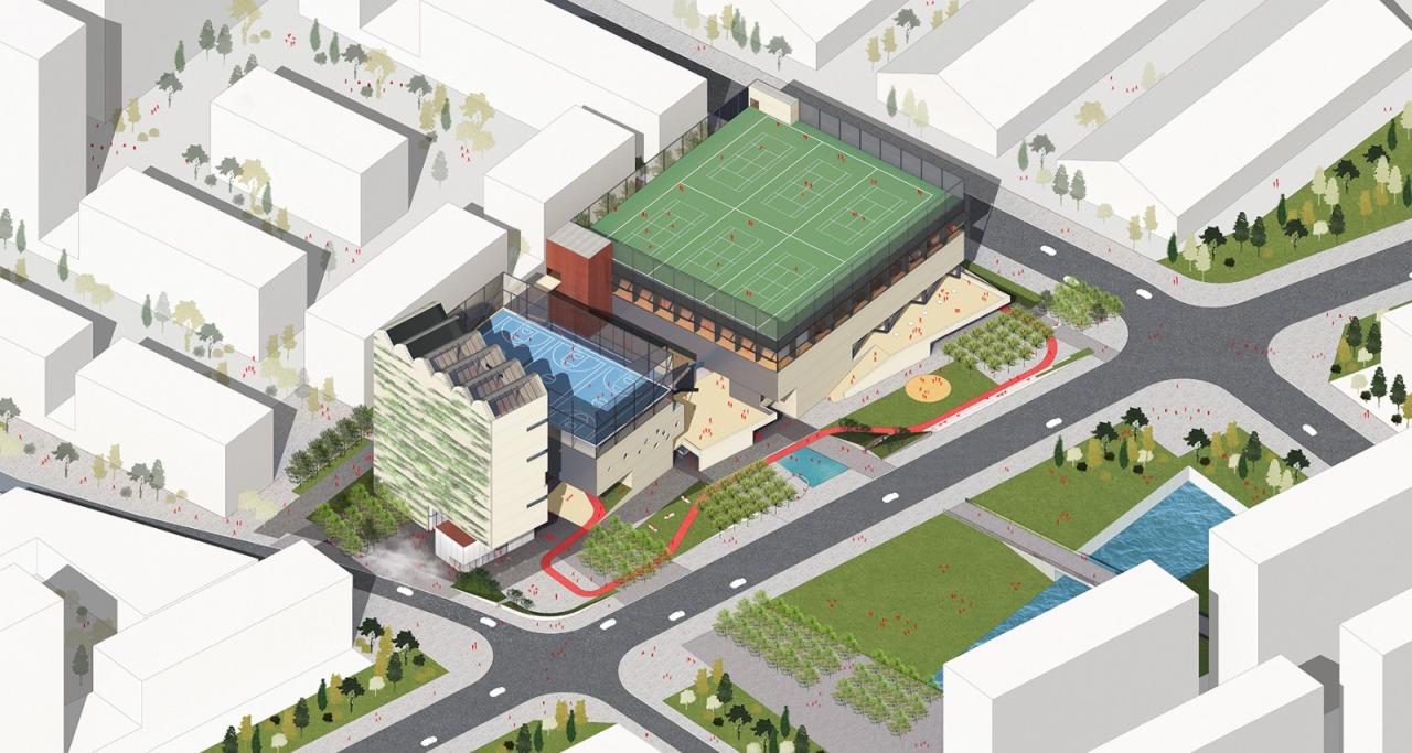 BIM建筑|社区源点：坪地街道综合文体中心方案 /也似建筑+广州市城市规划勘测设计研究院（GZPI）