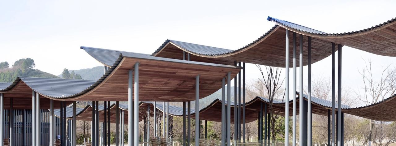 BIM建筑|径山花海帐亭 / 浙江农林大学园林设计院 + 杭州东维建筑