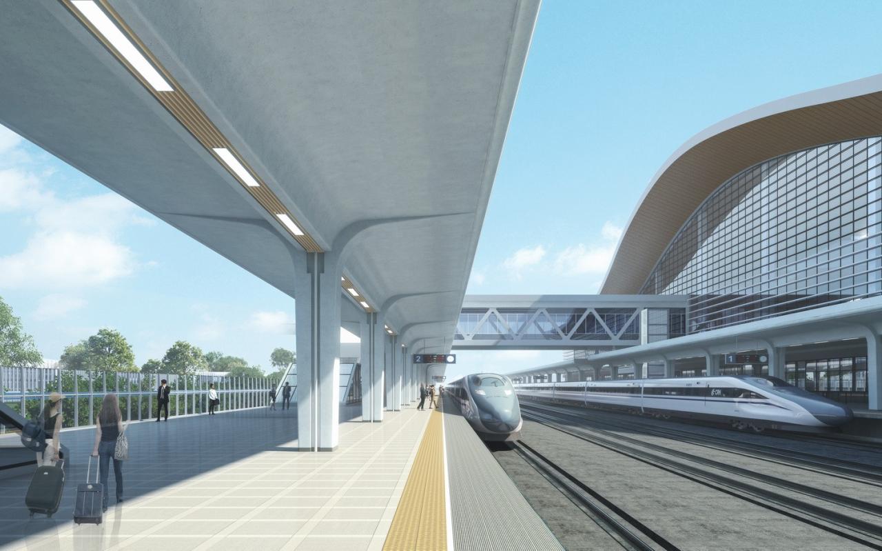 BIM建筑|新建沪渝蓉高铁武宜段——汉川东站 / 中南建筑设计院股份有限公司