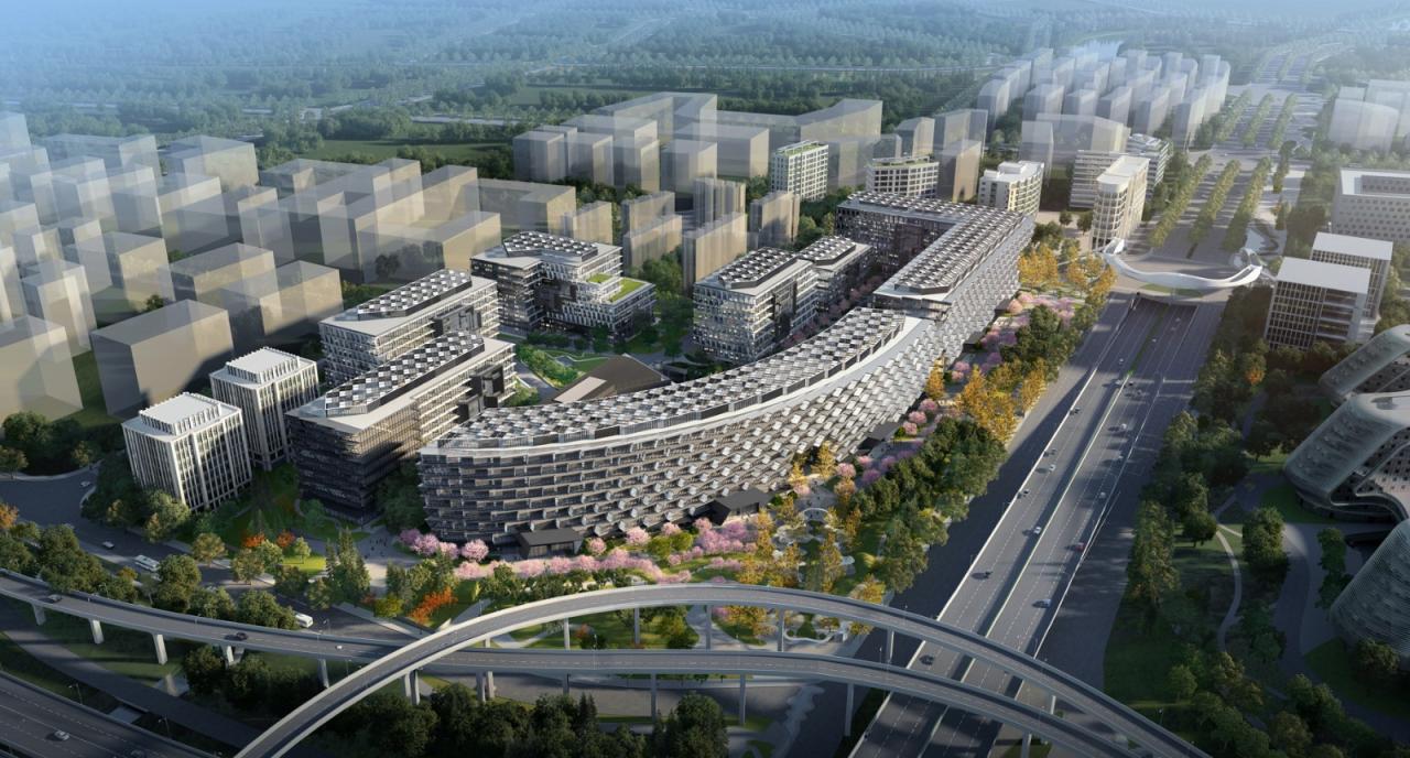 BIM建筑|律动绿洲，超越凝固时刻：临空超大型围合式建筑 / BAU建筑与城市设计事务所