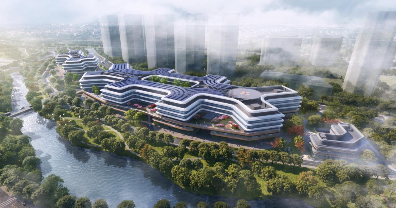 BIM建筑|以山水动脉形塑医校综合体：南方科技大学医学院及 南方科技大学附属医院 / 盖博建筑设计事务所