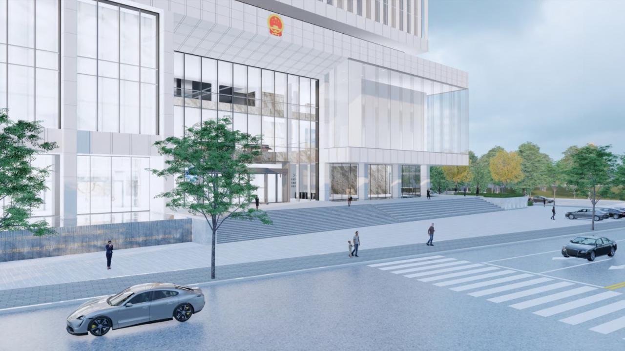 BIM建筑|凝固的正义•常州市中级人民法院扩建 / 简和建筑