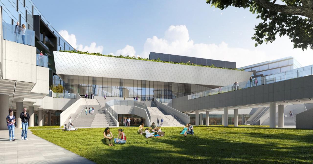 BIM建筑|律动绿洲，超越凝固时刻：临空超大型围合式建筑 / BAU建筑与城市设计事务所