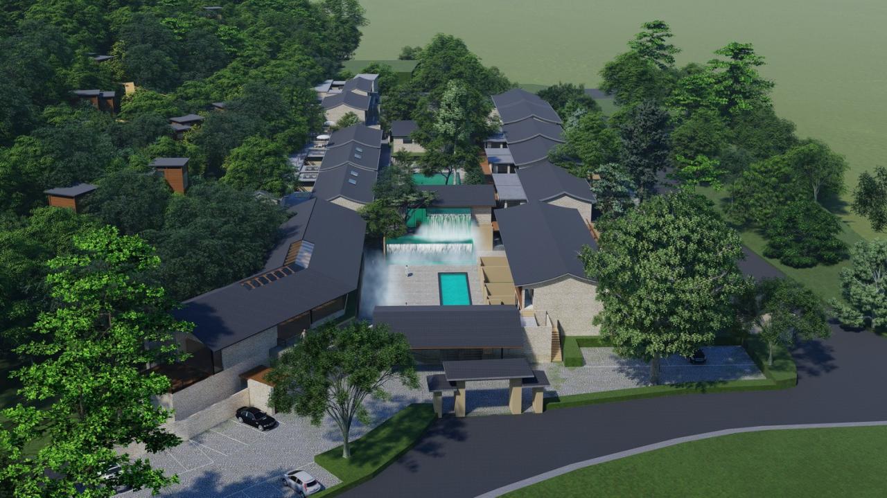 BIM建筑|瀑布下的诗意栖居:尧珈•瀑布村 /上海尧舜建筑设计有限公司