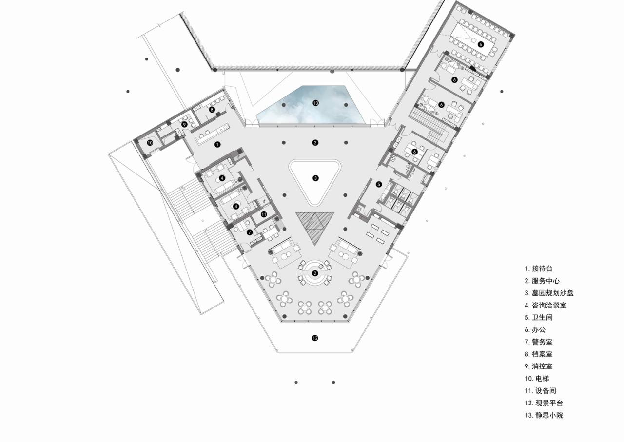 BIM建筑|化作天上的星星, 静美的灵魂栖息地：石家庄安德生命纪念公园·云镜 / 小隐建筑