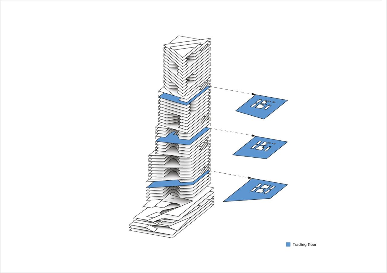 BIM建筑|首个塔楼改造 Quay Quarter，‘嫁接’新楼板 / 3XN