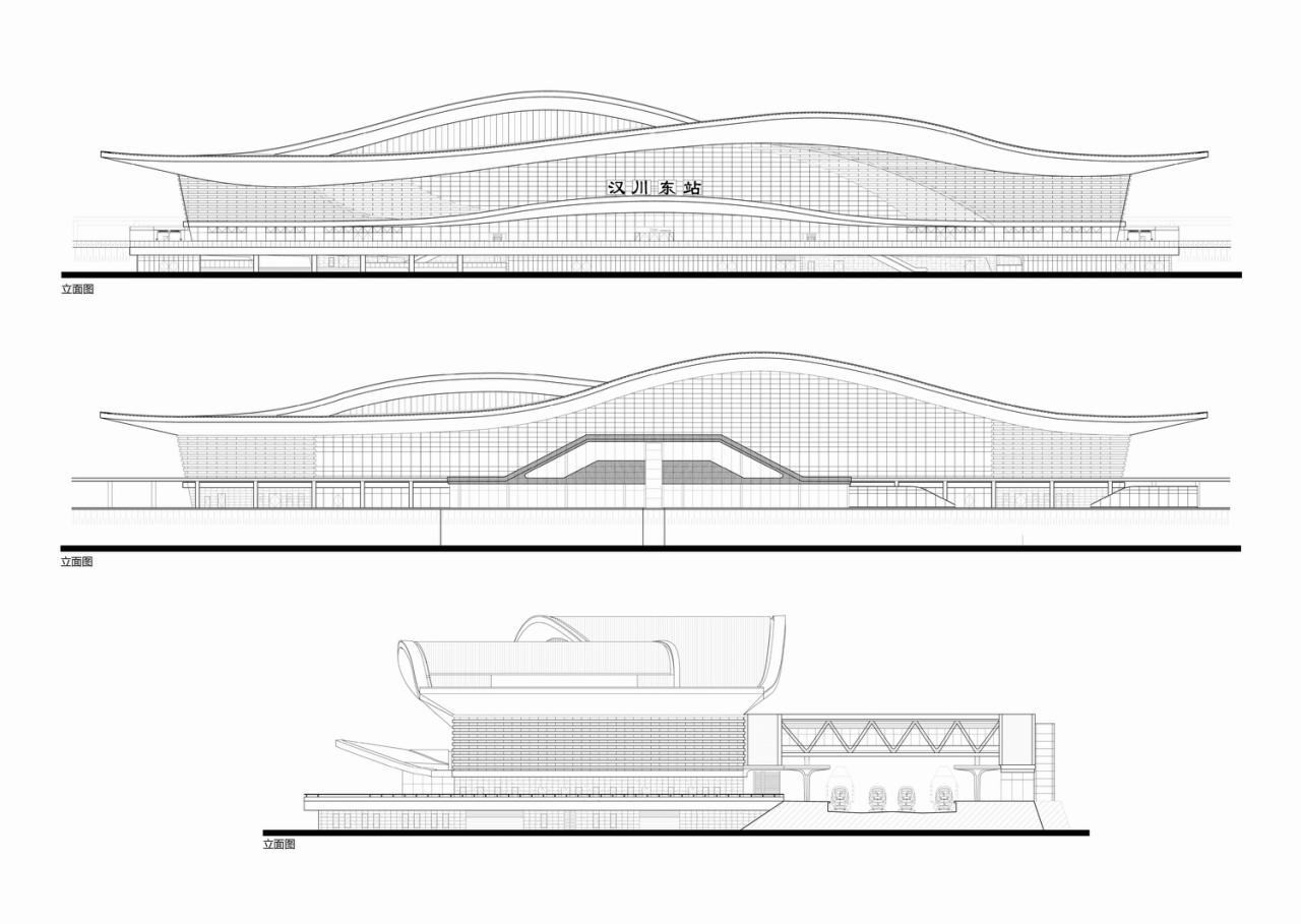 BIM建筑|新建沪渝蓉高铁武宜段——汉川东站 / 中南建筑设计院股份有限公司