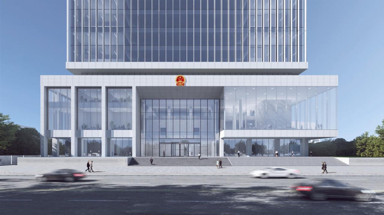 BIM建筑|凝固的正义•常州市中级人民法院扩建 / 简和建筑