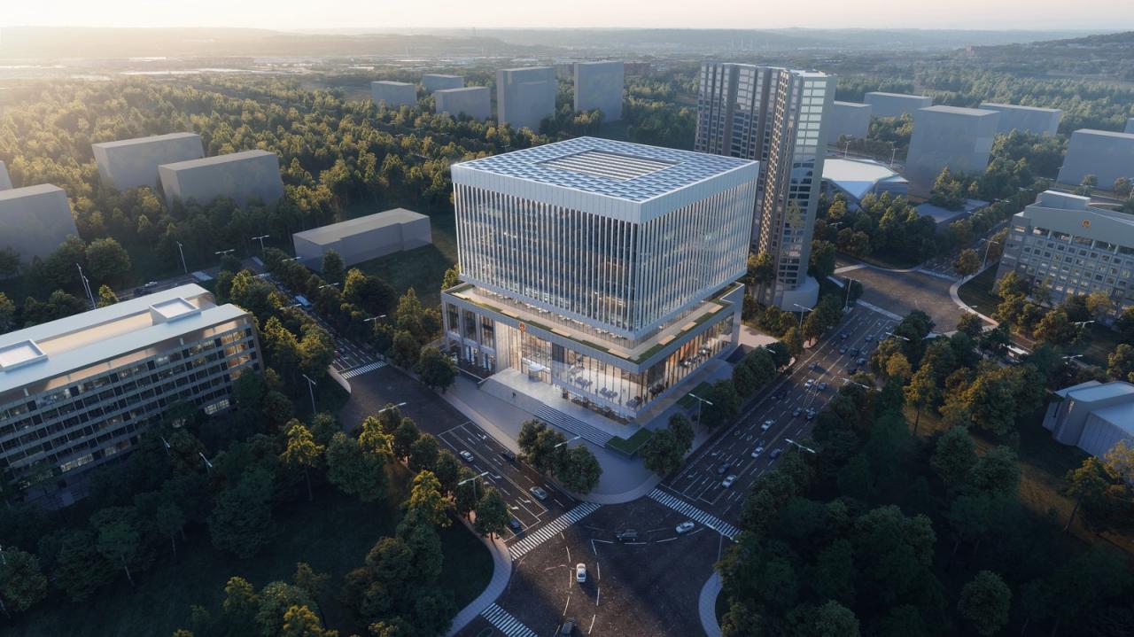 BIM建筑|凝固的正义•常州市中级人民法院扩建 / 简和建筑