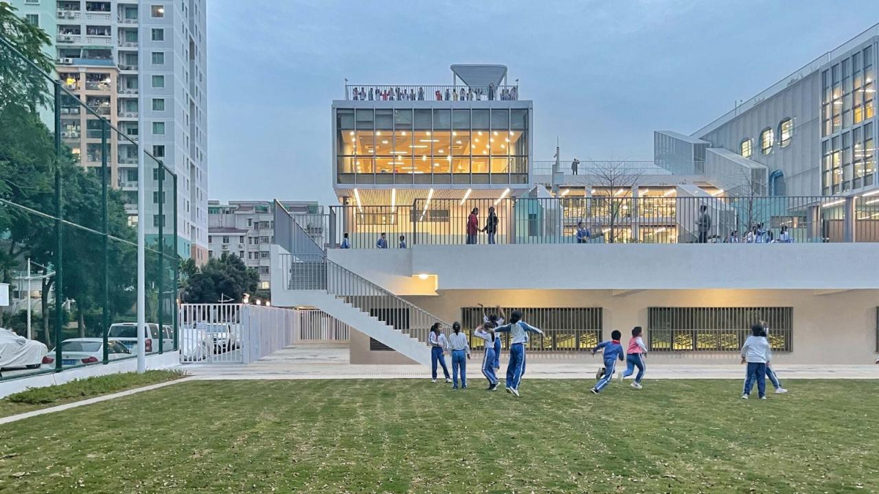 BIM建筑|学习层台—深圳福强小学 / 众建筑