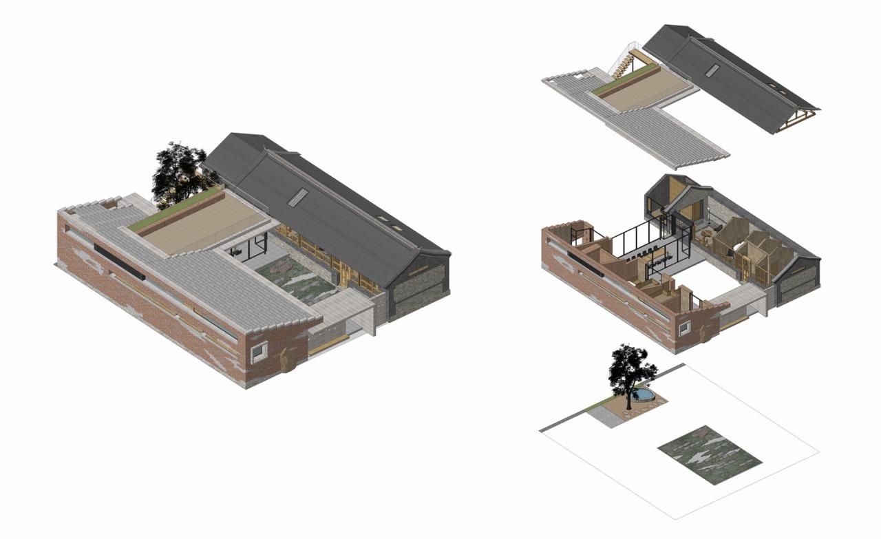 BIM建筑|丫吉宿集98#院 / 复合建筑设计