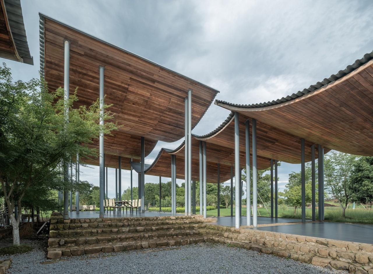 BIM建筑|径山花海帐亭 / 浙江农林大学园林设计院 + 杭州东维建筑