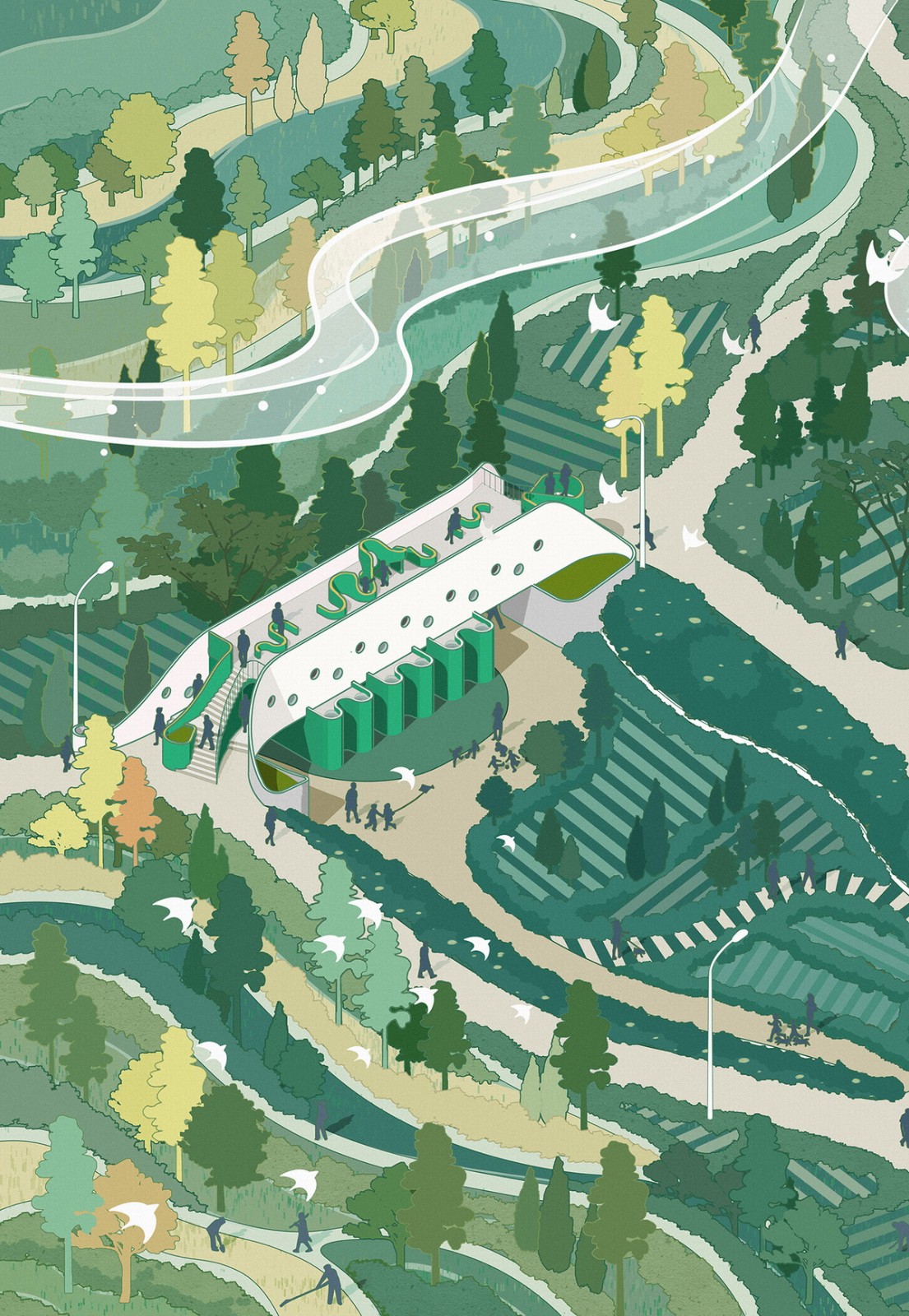 BIM建筑|桥厕 / 锋茂建筑